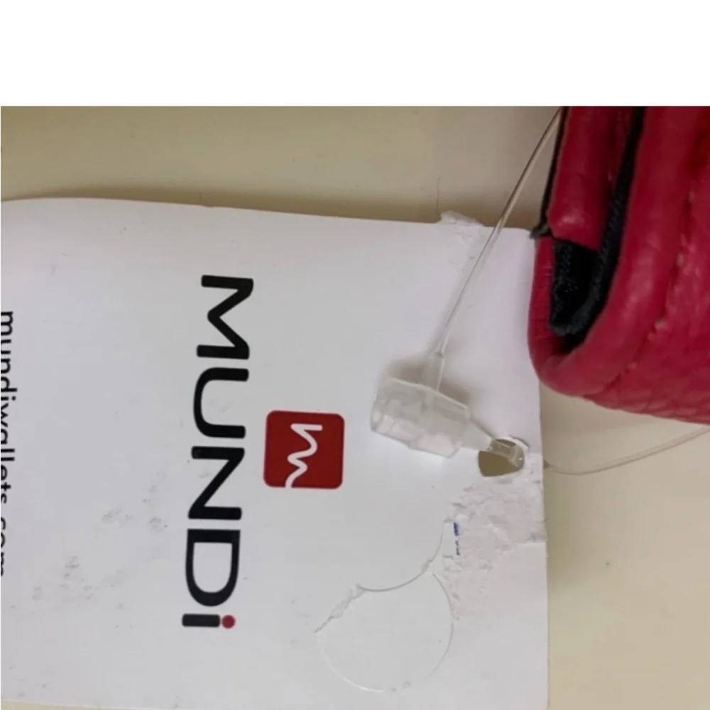 Mundi Pink Pebbled Leather Tri-Fold Wallet